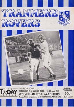 Tranmere Rovers v Wolverhampton Wanderers Match Programme 1987-03-21